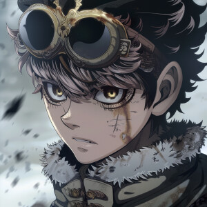 create an image of asta from black clover anime