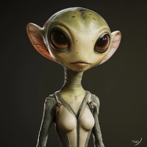 Adam Style Art girl alien