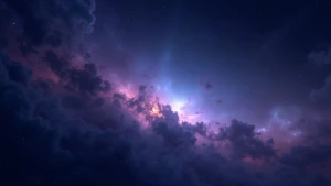 A high-resolution static frame of a galactic night sky with star...
