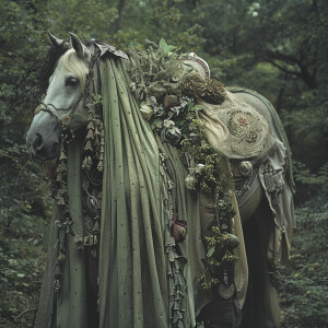 1/2 horse 1/2woman in forest