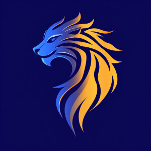 Logo TANG TING TUNG warna kuning biru shadow gradasi warna latin