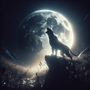 A  panther howling at a full-moon for the first time. A masterpi...