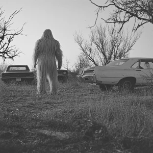 1969 Fort Worrh Texas a local nature reserve had many parked car...