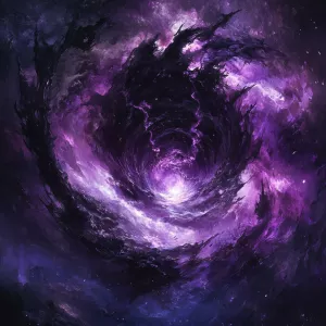 Generate an image of a dark lord's soul materializing as a tumul...