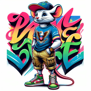 Mickey Mouse wearing a shirt with Philadelphia Eagles logo, a ca...