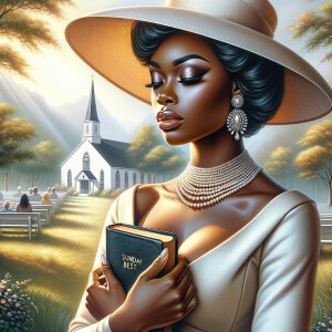 Render an airbrush oil painting of an African American woman wit...