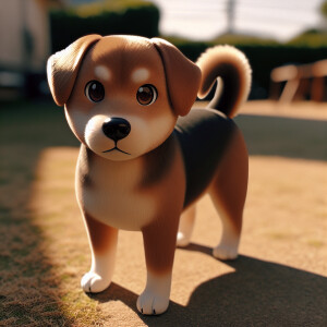 Dog with straight kare