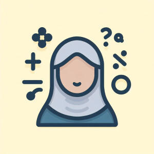 create a logo for mathematics teacher, with face, no text