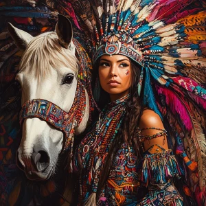 Generate an 8K resolution image that portrays Sequoyah, a respec...