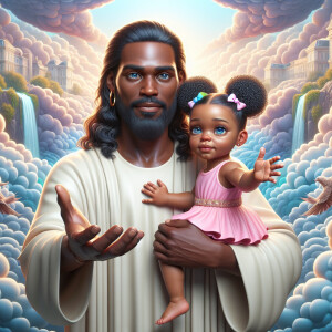 Create a 3D realistic artwork featuring the phrase 'Jesus Saves'...