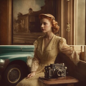 Photorealistic image. High resolution. Light ginger haired femal...