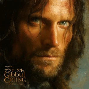 Create an image of Aragorn, as portrayed by Viggo Mortensen in "...