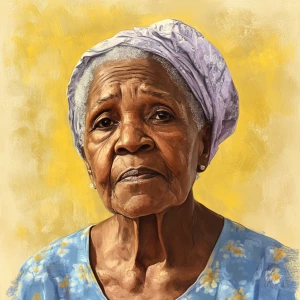 Create an image of Old African American lady depicting of a grandmother