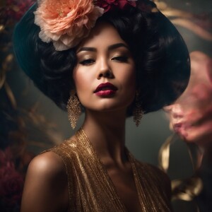 Imagine a lively setting with Afro-Japanese American flapper gir...