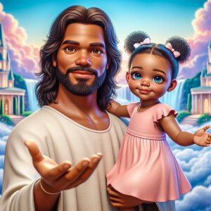 Create a 3D realistic artwork featuring the phrase 'Jesus Saves'...