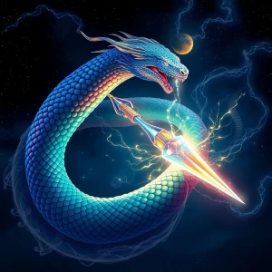 Create a mesmerizing, high-resolution image of the Zilant, a maj...