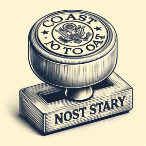 A notary stamp, the notary stamp reads "coast to coast" there ar...