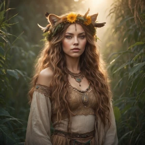A bohemian lioness spirit, inspired by a real woman—she has long...