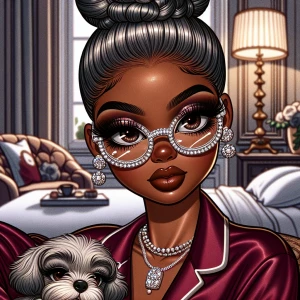 Create an image of a modern African-American, Betty Boop reimagi...