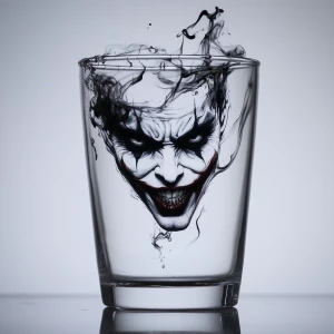 image of black ink being dropped into a clear glass of water, ar...