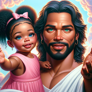 Create a 3D realistic artwork featuring the phrase 'Jesus Saves'...