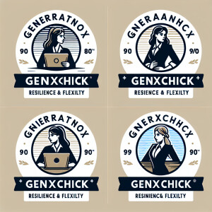 A logo for GenXChick lifestyle company. It’s a play on Generatio...