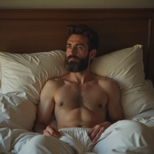 He is completelynaikedin the bed showinoff thatnicedicof him inv...