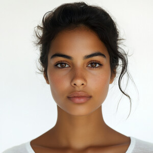 Create an image of a young, attractive woman aged 21 who embodie...