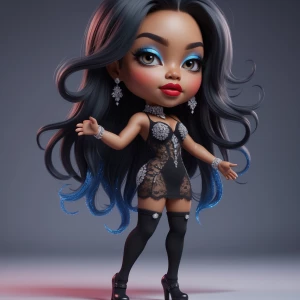 Create a Chibi-style avatar with an exaggerated head-to-body rat...