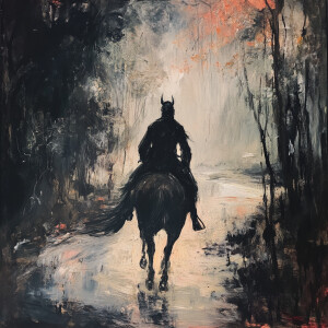 The headless horseman in the style ofBerthe Morisot