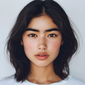 A 19-year-old woman with a combination of Japanese and Salvadori...