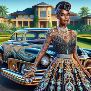 Create a vibrant, 3-D realistic illustration of an light skin, H...