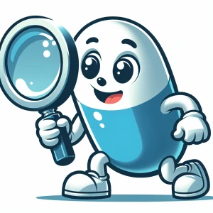 create a mascot who is looking for something using magnifier