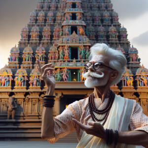 ilaiyaraja dancing in front of meenakshi amman temple
