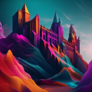 Describe the majestic features of the castle that make it stand...