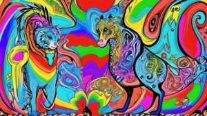 Colourfull Psychedelic animal