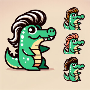 Alligator with mullet
