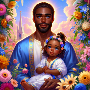 Generate an image of a very handsome, light-skinned African-Amer...