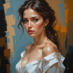 an oil painting, with visible brushstrokes and depth, beautiful...