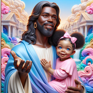 Create a 3D realistic artwork featuring the phrase 'Jesus Saves'...