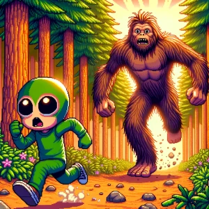 A small, panicking alien, approximately the size of a 6th-grade...