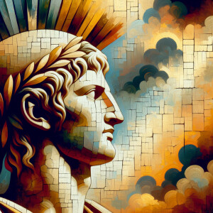 Reference "The Triumphs of Caesar paintings" Craft an abstract p...