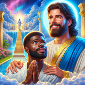 Create a 3D realistic artwork featuring the phrase 'Jesus Saves'...