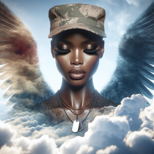 Create a 3-D portrait aspect ratio image with double exposure ef...