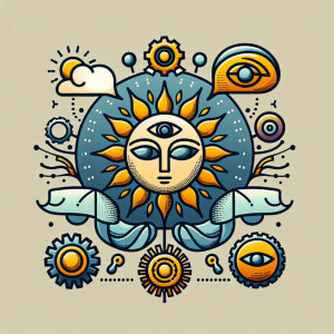 Create an image of an original character that is a fusion of ele...