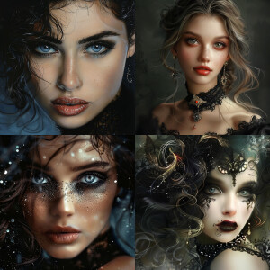 Spiked, scary, creepy, beautiful but creepy woman,