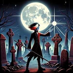 Make a stop motion animation with The background sets a graveya...
