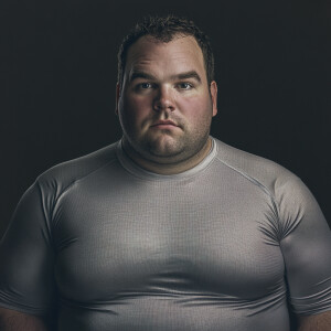 Create a hyper-realistic photograph full male body image scan of...