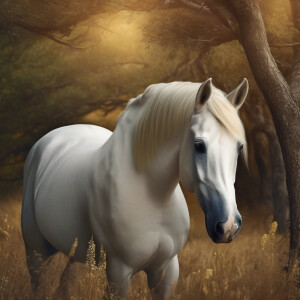 Horse with a human head