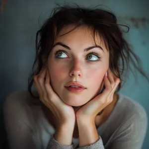 A woman with a quizzical expression who has just discovered some...